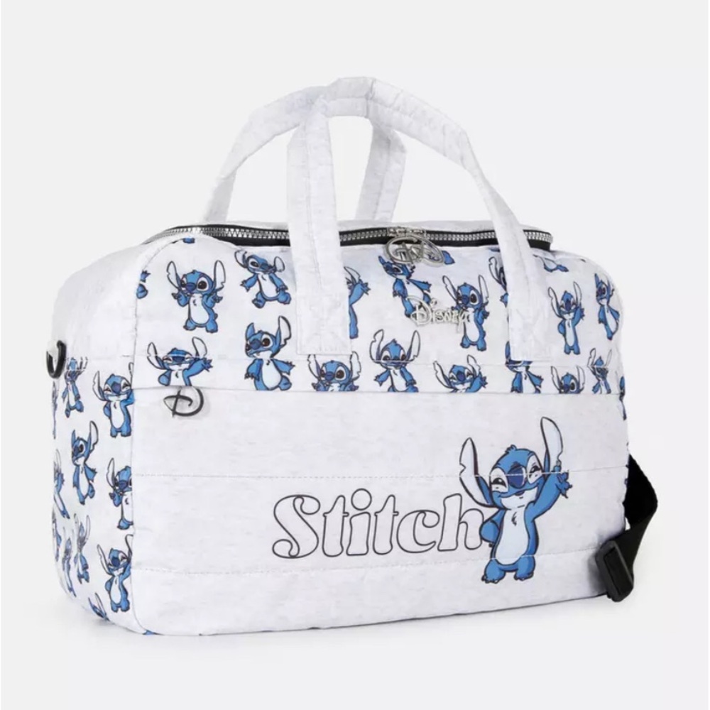 Disney’s stitch duffle bag. Made of 100% Polyester. Brand new with tags